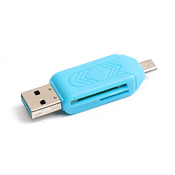 Lecteur de carte multifonctionnel USB A Micro USB 2 en 1 lecteur de carte OTG Support carte SD / TF pour téléphone PC portable ble958