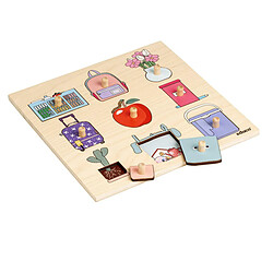 Educo Puzzle en Bois - Puzzle surprise - Contenu - jeu Montessori 