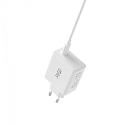 Jaym - Chargeur 1 Usb-c Power Delivery 65w Avec Technologie Gan Et Puce Intelligente Qui Adapte La Puissance À L'appareil Connecté + Cable Usb-c 100w pas cher