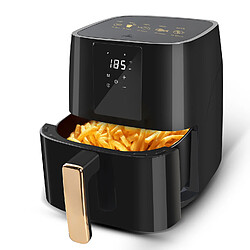 MONMECD Friteuses à air sans huile 5 L,1700W, Minuterie,Écran Tactile Température Réglable,Fenêtre Visible,Airfryer Noir