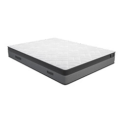 Vente-Unique Matelas 140 x 190 cm ressorts ensachés et mémoire de forme ép.24cm - ILLUSION de YSMÉE