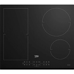 Beko HII64202FMT Table de Cuisson 7200W 4 Foyers Arrêt Automatique Digitale Tactile Fonction Boost Câble Électrique Noir