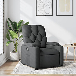 Maison Chic Fauteuil inclinable,Fauteuil luxe de relaxation Gris foncé Tissu -MN84510