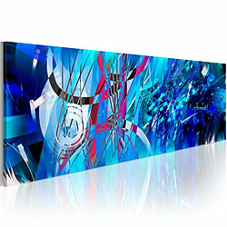 Paris Prix Tableau Imprimé Pluie Turquoise 45 x 135 cm 