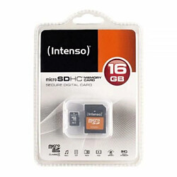 Carte Mémoire Micro SD avec Adaptateur INTENSO 3413470 16 GB Cours 10 