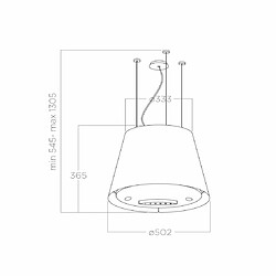 Hotte îlot ELICA EASY UX IX/F/50 PRF0120354A 