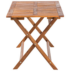 Beliani Table de jardin 140 x 75 cm Bois Bois foncé CENTO pas cher