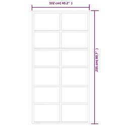 vidaXL Porte coulissante Verre ESG et aluminium 102x205 cm Noir pas cher