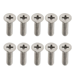 10 pcs m4 tête plate grade 1 titane vis à métaux phillips lecteur m4 x 15mm