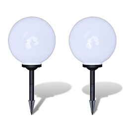 vidaXL Lampes d'allée à LED 2 pcs 30 cm avec piquet de sol