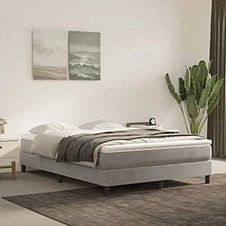 vidaXL Matelas de lit à ressorts ensachés Gris clair 140x200x20 cm