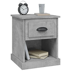 Acheter Maison Chic Table de chevet,Table de nuit,Table d'appoint pour salon gris béton 39x39x47,5 cm bois d'ingénierie -MN22166