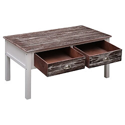 Avis vidaXL Table basse Marron 100x50x45 cm Bois