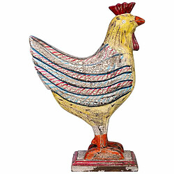 Figurine Décorative Alexandra House Living Bois de manguier Coq 15 x 41 x 31 cm