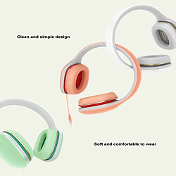 Wewoo Casque blanc pour iPad, iPhone, Galaxy, Huawei, Xiaomi, LG, HTC et autres smartphone Contrôle de panneau latéral filaire stéréo basse version facile,