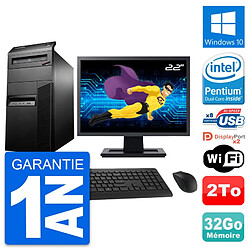 PC Tour Lenovo M93p Ecran 22" Intel G3220 RAM 32Go Disque 2To Windows 10 Wifi · Occasion 