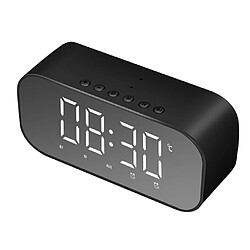 réveil snooze numérique avec haut-parleur bluetooth tf / aux / port usb noir réveil Snooze