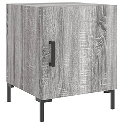 Maison Chic Table de chevet,Table de nuit,Table d'appoint pour salon sonoma gris 40x40x50 cm bois d'ingénierie -MN47001