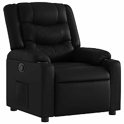 vidaXL Fauteuil inclinable Noir Similicuir