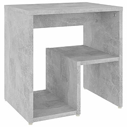 Maison Chic Table de chevet,Table de nuit,Table d'appoint pour salon Gris béton 40x30x40 cm Aggloméré -MN26384