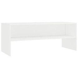 vidaXL Meuble TV Blanc 100x40x40 cm Bois d’ingénierie