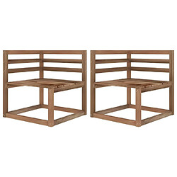 Avis Vente-Unique Canapé palette de jardin 2 places et coussins beige pinède 02_0013268