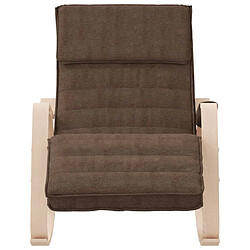 Avis Maison Chic Chaise à bascule | Fauteuil Relax, design moderne Marron foncé Tissu -GKD14815