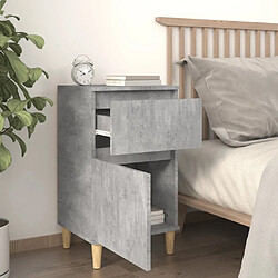 Avis Maison Chic Lot de 2 Tables de chevet - Tables de Nuit gris béton 40x35x70 cm