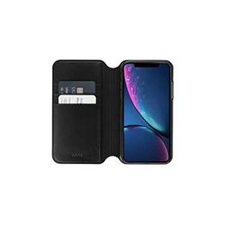 Qdos etui folio milano en cuir noir: apple iphone xr