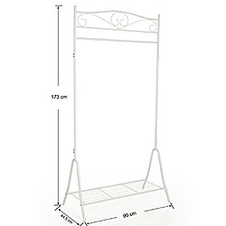 Acheter Portant/Penderie à vêtement Métal étendoir à Linge Hauterur 173cm Blanc HSR01W SONGMICS