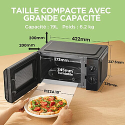 COMFEE Four micro-ondes 19L 700W Noir