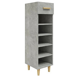 vidaXL Armoire à chaussures Gris béton 30x35x105 cm Bois d'ingénierie