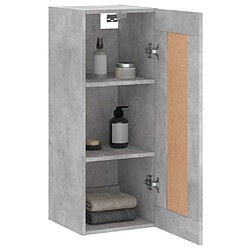 Maison Chic Armoire murale,Meuble de Rangement pour salon,cuisine gris béton 34,5x34x90 cm bois d'ingénierie -MN20981 pas cher