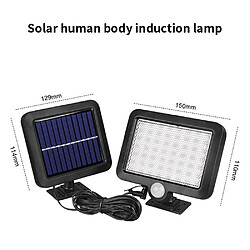 BESTA Lampes solaires pour l'extérieur, lampe solaire 56 LED pour l'extérieur avec détecteur de mouvement, étanche IP65, angle d'éclairage de 120 °, applique murale solaire pour jardin avec câble pas cher