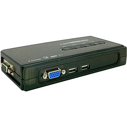 Abi Diffusion KVM switch VGA/USB 4 ports avec câbles démontables