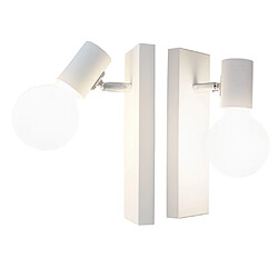 Stoex 2x Créative Applique murale Industrielle Simple Lampe de mur Plafonnier E27 ( sans ampoule ) Blanc 