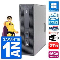 PC HP ProDesk 600 G2 SFF Intel G4400 RAM 16Go Disque Dur 2To Windows 10 Wifi · Occasion 