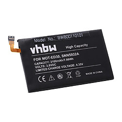 vhbw Li-Polymer Batterie 2100mAh (3.8V) pour téléphone, smartphone Motorola Moto G, G 4G, G Forte comme ED30, SNN5932A. 