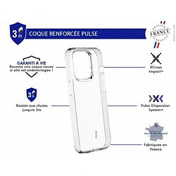 Force Case Coque pour iPhone 14 Pro Renforcée PULSE Origine France Transparent