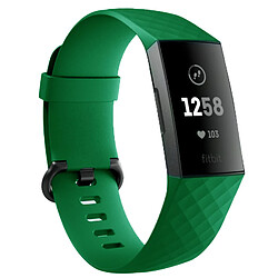 Shot Bracelet Silicone pour FITBIT Charge 3 Taille L 105-133mm Grand Poignet Sport (VERT) 