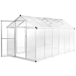 vidaXL Serre Aluminium 362x190x195 cm 13,41 m³