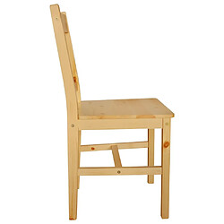 Acheter Maison Chic Lot de 2 Chaises à manger,Chaise pour cuisine,Solide Structure bois de pin -MN51637