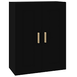 vidaXL Armoire murale noir 69,5x32,5x90 cm bois d'ingénierie