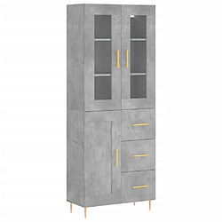 Maison Chic Buffet,Meuble de Rangement,commode pour salon,Cuisine Gris béton 69,5x34x180 cm Bois d'ingénierie -MN23184