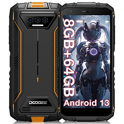 NC Smartphone DOOGEE S41T - Orange - 8+64Go - T-Flash 1TB - Android 13 - NFC - GPS - Déverrouillage du visage