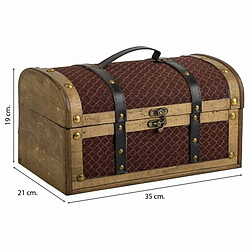 Acheter Coffre Alexandra House Living Marron PVC Bois Métal Tissu 21 x 19 x 35 cm Estilo vintage