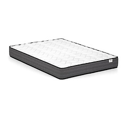 Acheter Vente-Unique Lit avec 3 tiroirs 140 x 200 cm - Tissu - Gris + Matelas - LIAKO