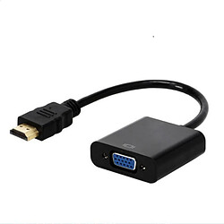 Justgreenbox Adaptateur HDMI vers VGA 1080P Câble convertisseur numérique vers analogique, Noir 