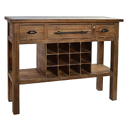 Pegane Console / Table console en bois coloris marron - Longueur 120 x Profondeur 35 x Hauteur 95 cm