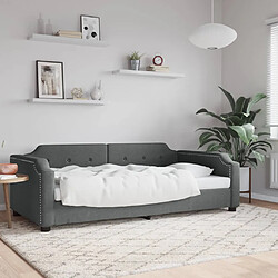 vidaXL Lit de repos gris foncé 100x200 cm tissu 